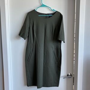 Lands End Olive Green Dress
